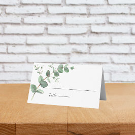 Enkel Eucalyptus Greenery-Bröllopsfest Placeringskort