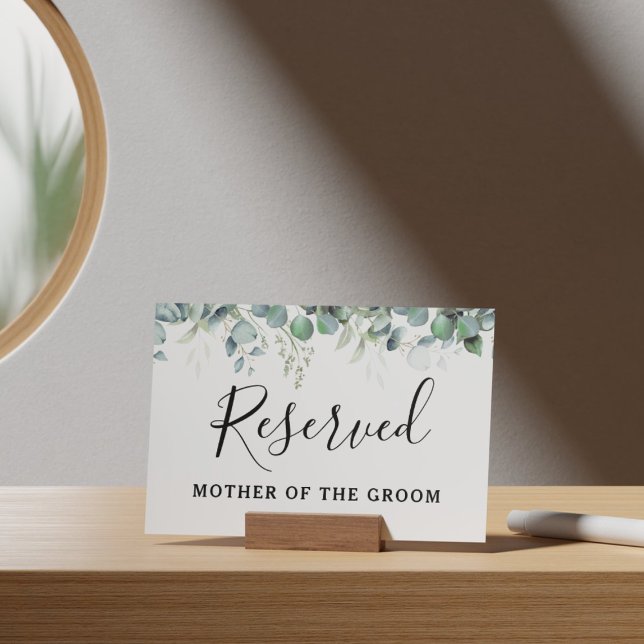 Enkel Eucalyptus Greenery-Bröllopsfest Poster (Simple Eucalyptus Greenery Wedding Party Supplies)