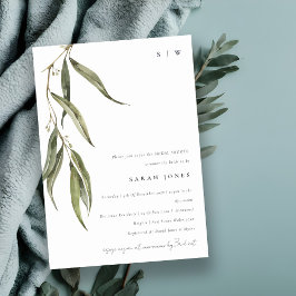 Enkel eukalyptus Botaniska Möhippa Inbjudningar