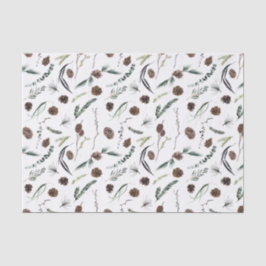 Enkel eukalyptus Gräs Cone Vattenfärgad jul