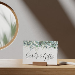 Enkel eukalyptus Greenery Bröllopskort och gåvor Poster