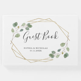 Enkel eukalyptus Greenery | Geometrisk Gästböcker