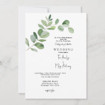 Enkel eukalyptus Modern båda föräldrarna Bröllop