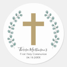 Enkel eukalyptus och Kor First Heliga Communion