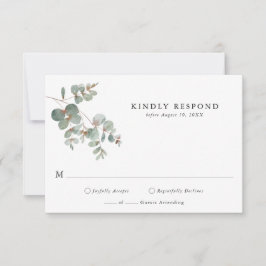 Enkel Eukalyptus RSVP-kort OSA Kort