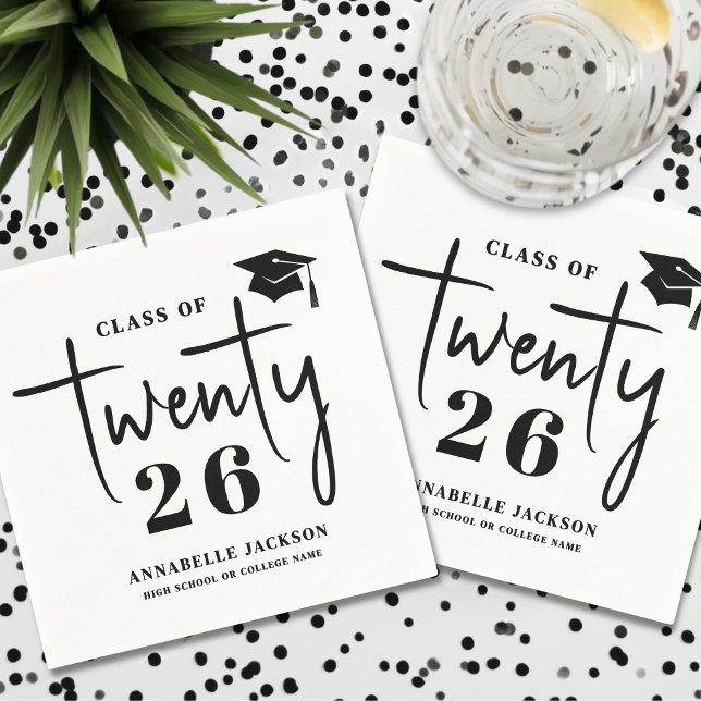 Enkel Examen Pappersservett (Simple Graduation Napkins)
