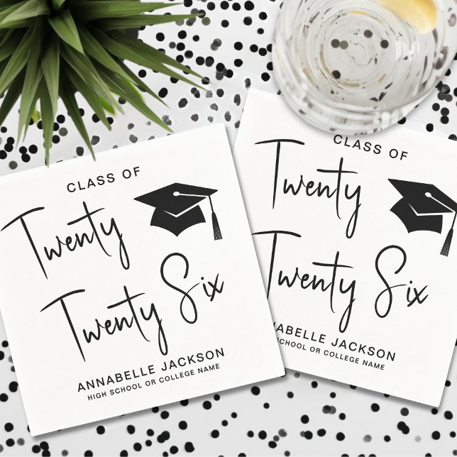 Enkel Examen Pappersservett (Simple Graduation Napkins)