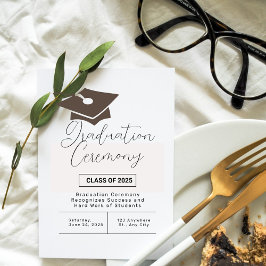 Enkel examensceremoni-inbjudan inbjudningar