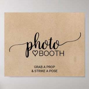 Enkel Falsk Kraft Kalligrafi Foto Booth Skylt