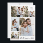 Enkel familj 5 Foto Collage Nygifta hälsning Julkort<br><div class="desc">Fira värmen av säsongen med vår "Glada Minnen" Enkel familj 5 Foto Collage Julhälsning Högtidkort. Detta vackert tillverkade kort är det perfekta sättet att dela din festliga anda och skapa varaktiga minnen med dina nära och kära.</div>
