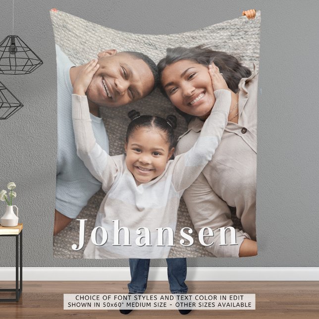 Enkel familj ett foto Namn Fleecefilt (Skapare uppladdad)