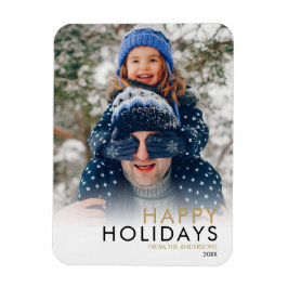 Enkel familjefoto jul glada högtider magnet