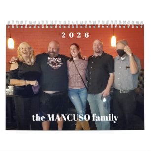 Enkel familjefoto-kalender kalender
