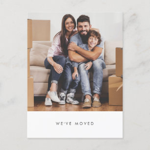 Enkel familjefoto Vi har flyttat New Home Adress Vykort