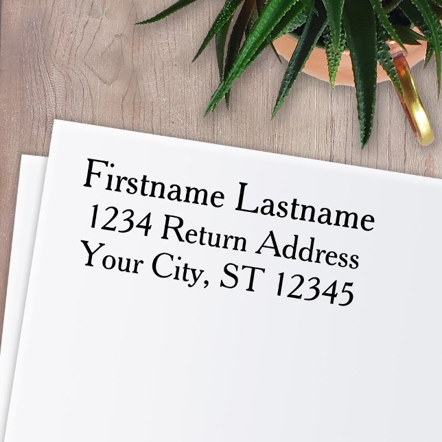 Enkel familjens Namn och Returadress Självfärgande Stämpel (Skapare uppladdad)