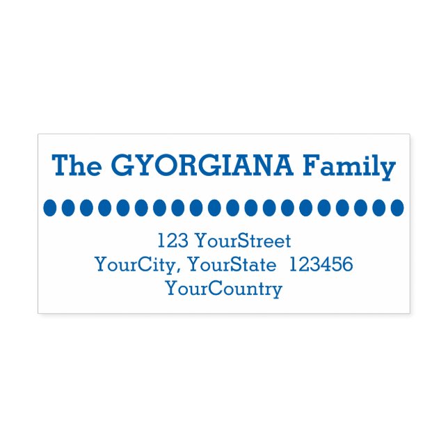 Enkel familjens Namn plus Adress Rubber Frimärke Självfärgande Stämpel (Design)