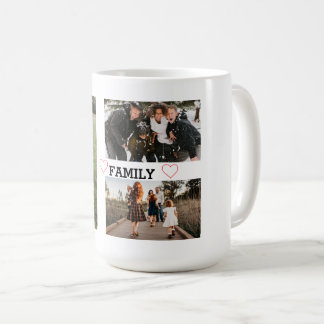Enkel familjs trefoto kaffemugg