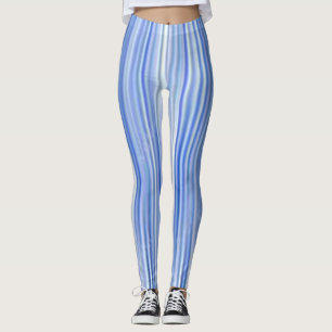 Enkel färg blå och vit leggings