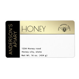 Enkel färg-blocket av elegant-typ-honung fraktsedel