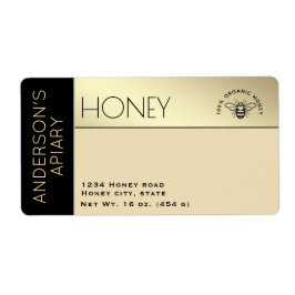 Enkel färg-blocket av elegant-typ-honung fraktsedel