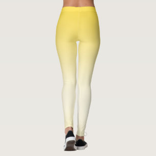 Enkel färg-övertoning i modern Gult Leggings