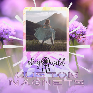Enkel färgad Boho Dreamcatcher Photo Magnet