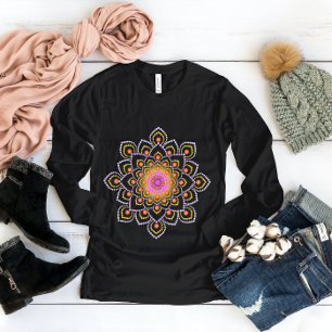 Enkel färgad punkt Mandala T Shirt