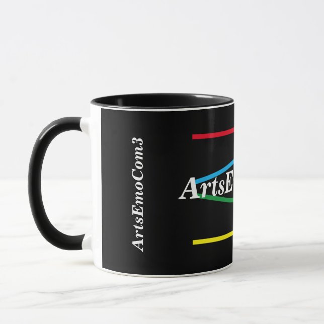 Enkel Färger-Logotyp Mugg (Vänster)