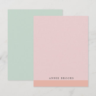 Enkel färgfull minimal Personlig Anteckningskort