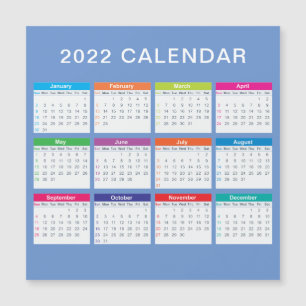 Enkel, färglös kalender för 2022