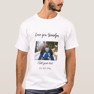 enkel, färglös minimal bild min morfar-födelsed t shirt
