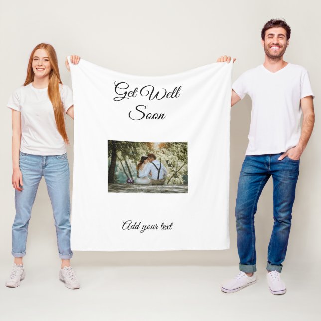 enkel, färglös, minimal kärlek kommer snart fleecefilt (På plats)