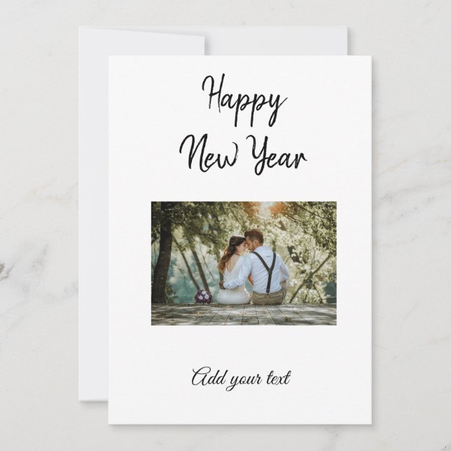 enkel, färglös minsta lägg till bild gott nytt år (Framsida)