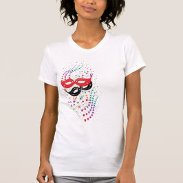 Enkel Färgrik Mask Design Tee Shirt