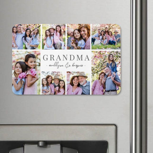 Enkel Farmors Fotokollage Magnet (Simple Grandma Photo Collage Magnet )