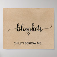 Enkel Faux Kraft Calligraphy Blankets