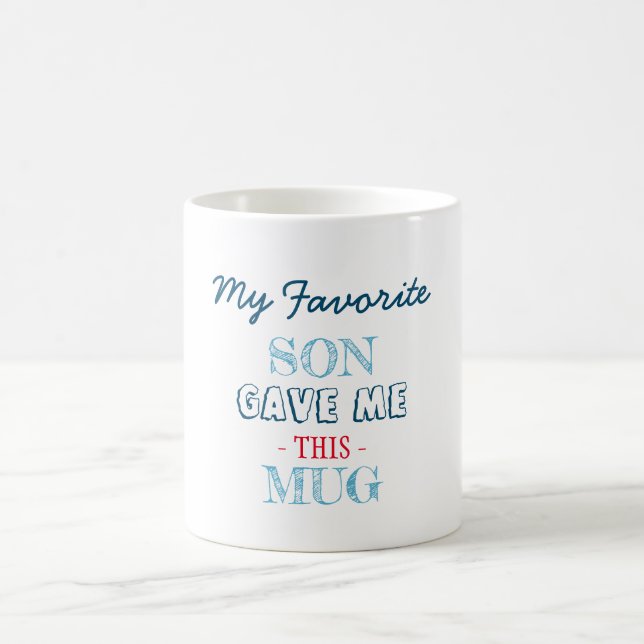 Enkel favorit son-gåva till mor från flottan kaffemugg (Center)