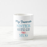 Enkel favoritgåva från syster i marinblått kaffemugg<br><div class="desc">Enkel favoritgåva från syster i marinblått</div>