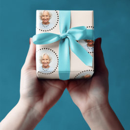 Enkel felfri Chic, redigerbar rundfoto-polka punkt Presentpapper