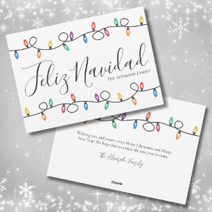 Enkel Feliz Navidad Julkort