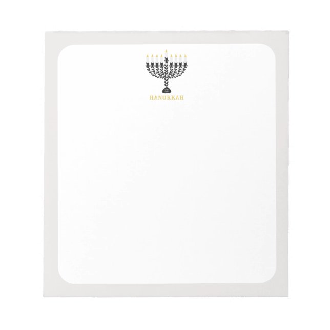 Enkel festival för Ljus Menorah Hanukkah Anteckningsblock (Framsida)