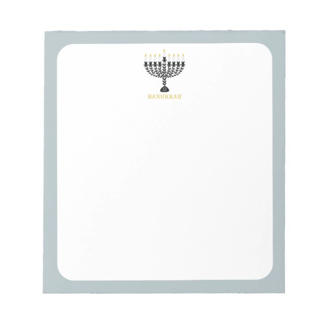 Enkel festival för Ljus Menorah Hanukkah Anteckningsblock (Framsida)