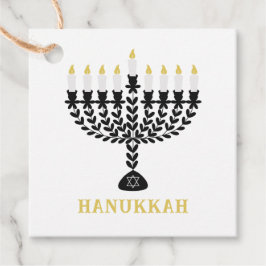 Enkel festival för Ljus Menorah Hanukkah Gåvor Etiketter