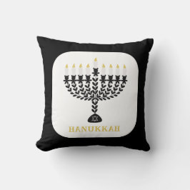 Enkel festival för Ljus Menorah Hanukkah Kudde