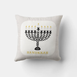 Enkel festival för Ljus Menorah Hanukkah Kudde