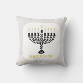 Enkel festival för Ljus Menorah Hanukkah Kudde
