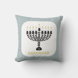 Enkel festival för Ljus Menorah Hanukkah Kudde