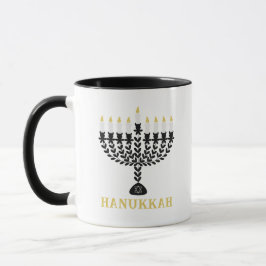Enkel festival för Ljus Menorah Hanukkah Mugg