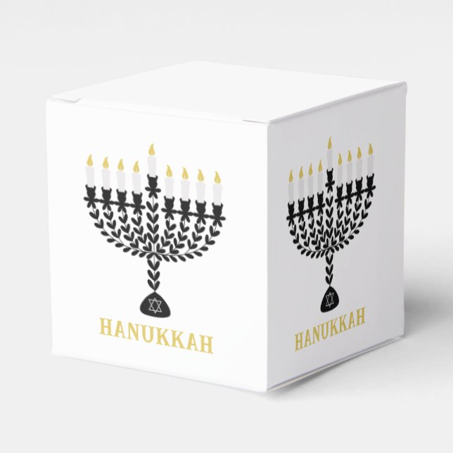 Enkel festival för Ljus Menorah Hanukkah Presentaskar (Framsidan Sidan)