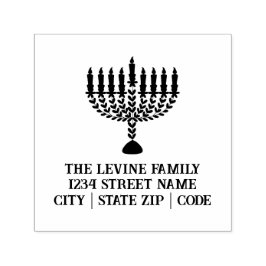 Enkel festival för Ljus Menorah Hanukkah Självfärgande Stämpel